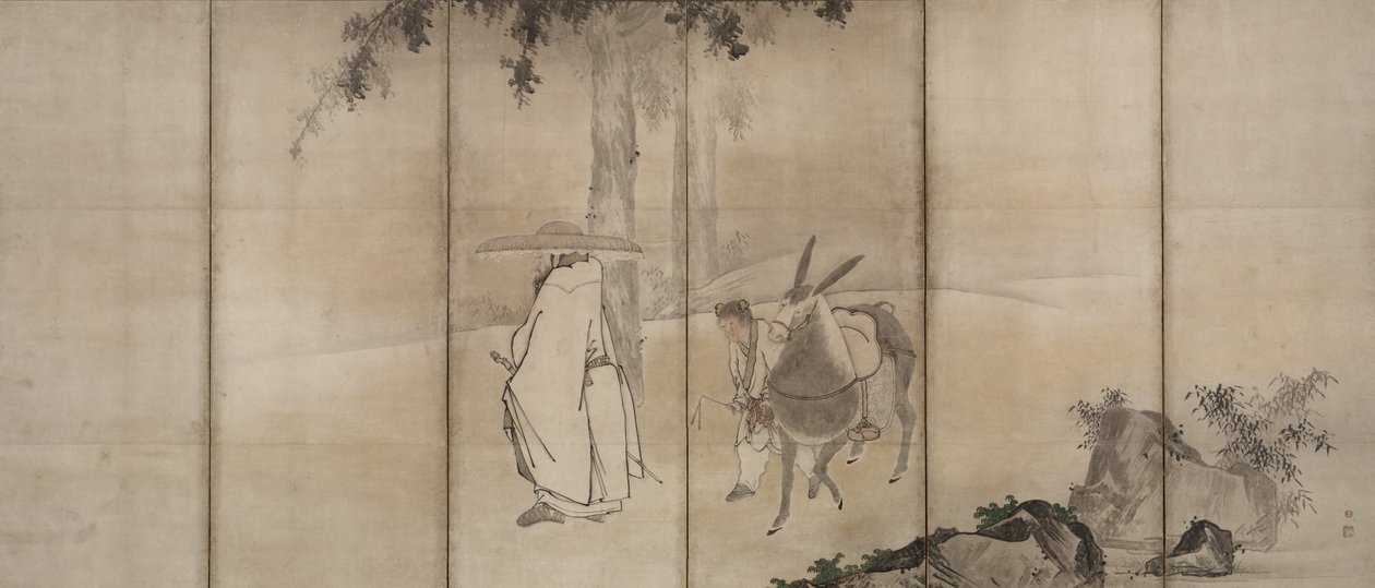 Sushi grov plan d brødvifte g printing road, air rly 1600s. av Unkoku Tōgan