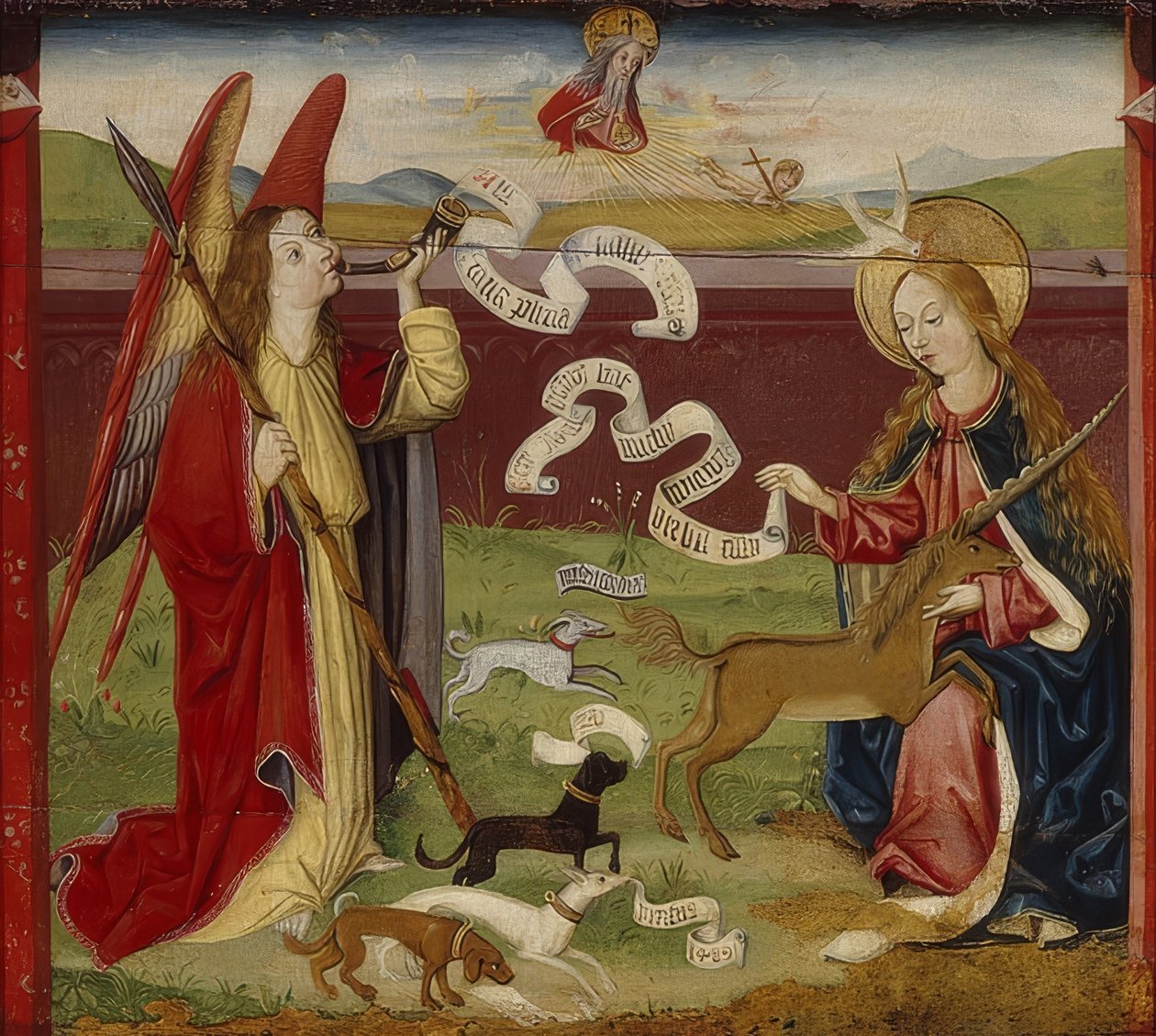 Kunngjøringen. Den mystiske enhjørningjakten. 1489 av Upper Rhenish Master