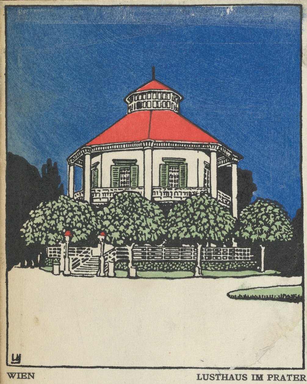 Wien: Lystpaviljongen i Prater Wien: Lusthaus im Prater, 1908., av Urban Janke