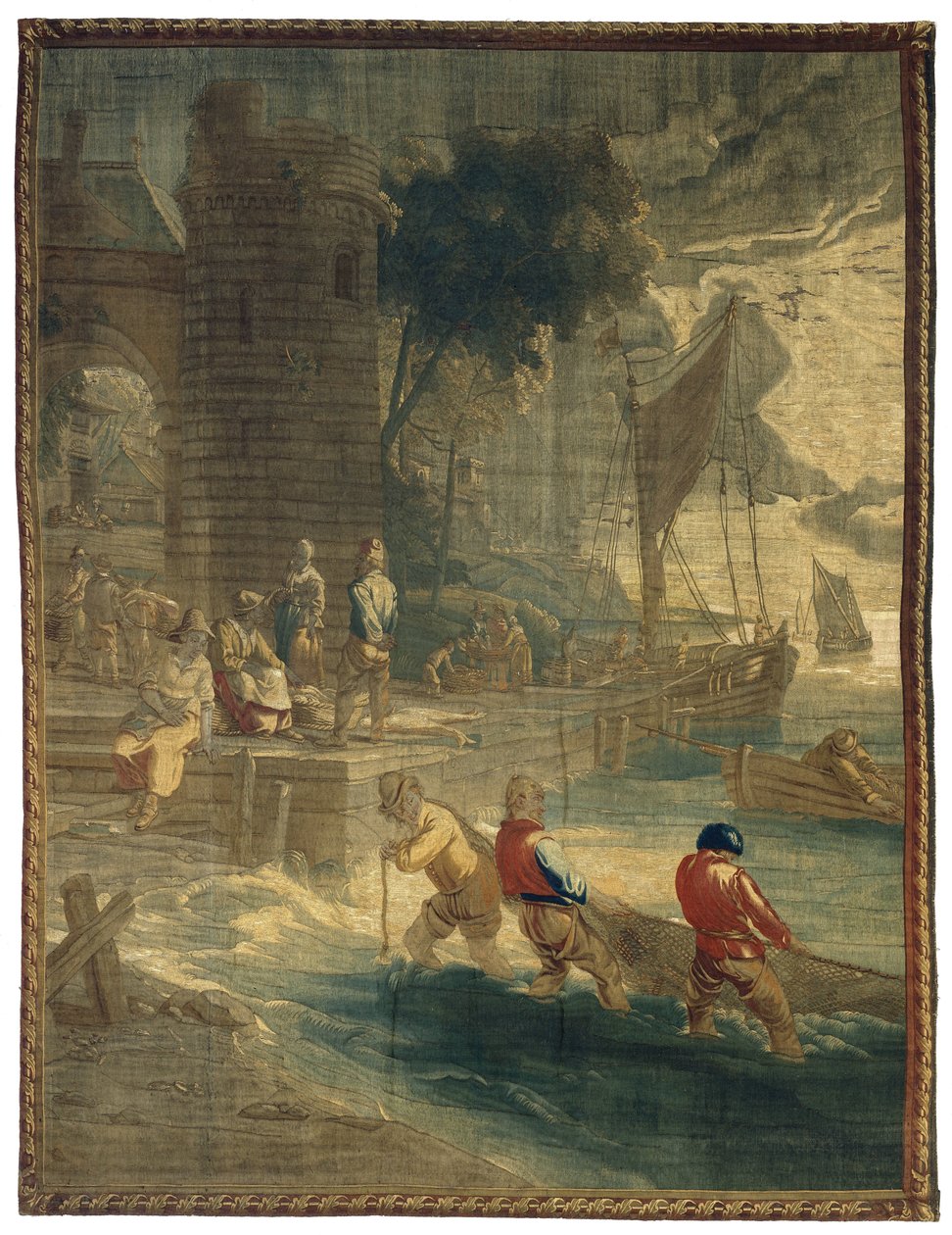Fiskekaia Populært liv i Teniers av Urbanus Leyniers