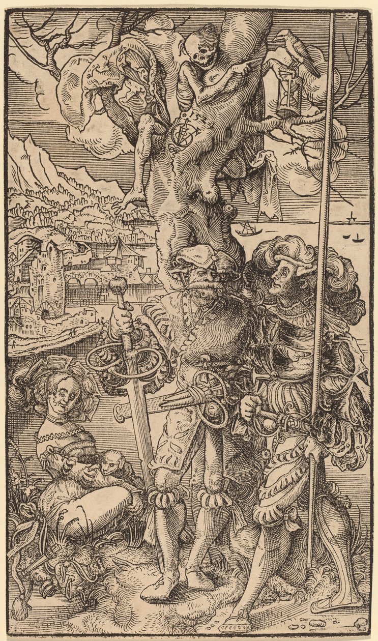 To leiesoldater og en kvinne, 1524. av Urs Graf