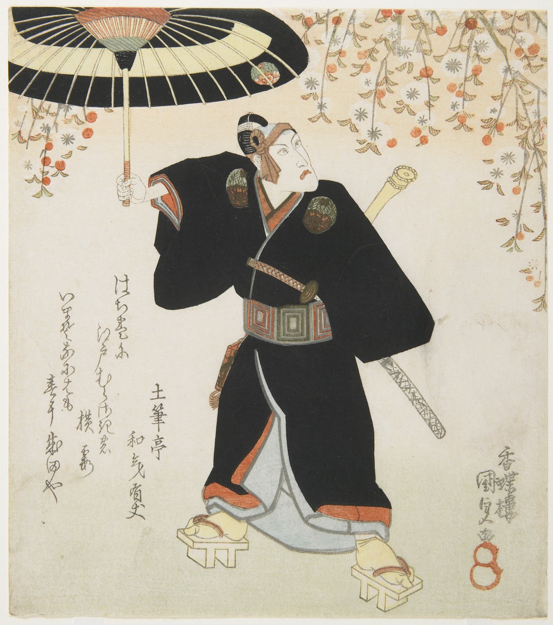 (A c og r Ichikawa Danju _ro_ ゔ ii as skeroku), er ry 19th-mi d 19th sentsu ry av Utagawa Kunisada