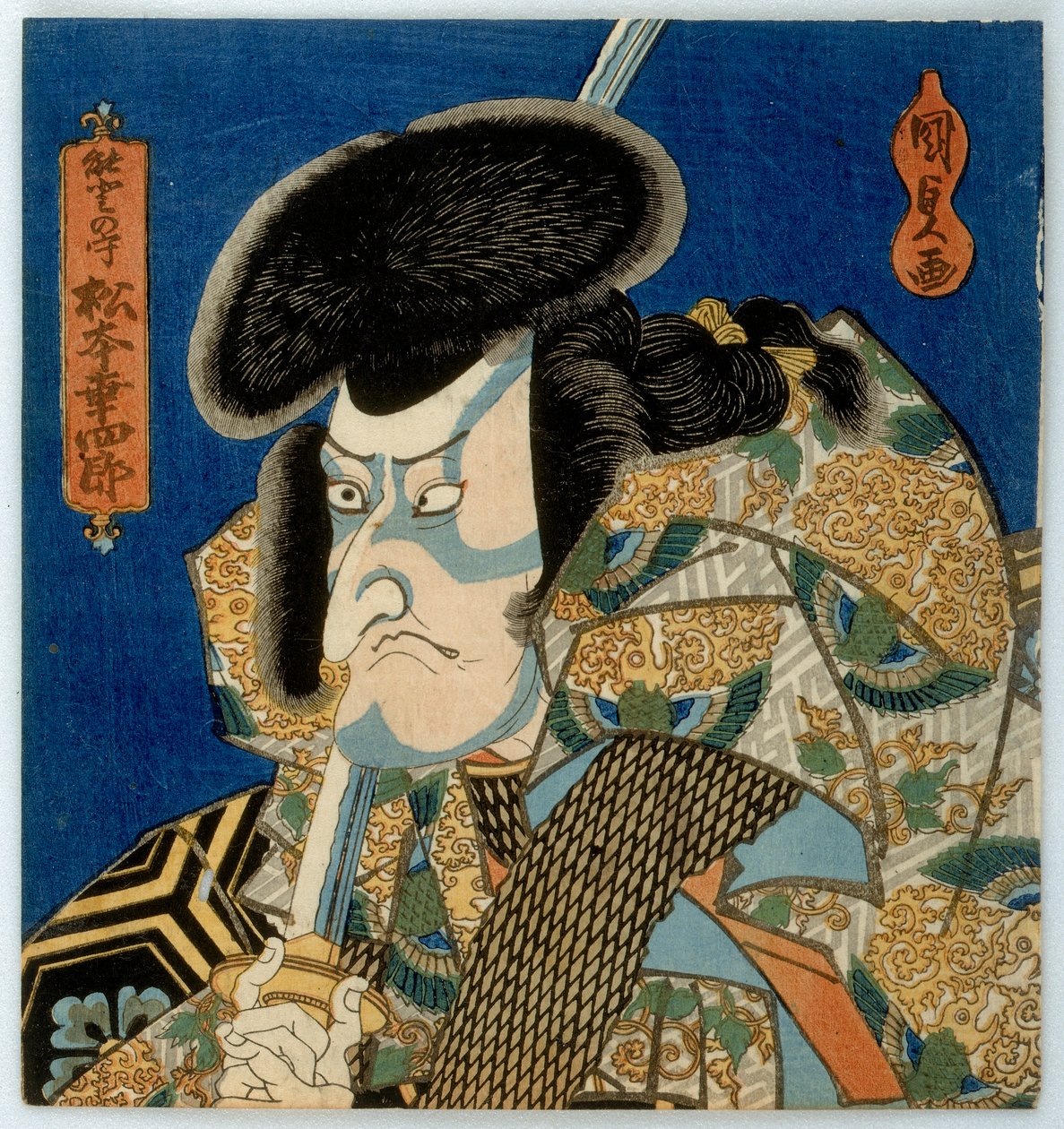 Skuespiller Matsumoto Koshiro V som Noto no Kami, Edo-perioden, midten av 1830-tallet (farget treblokktrykk) av Utagawa Kunisada