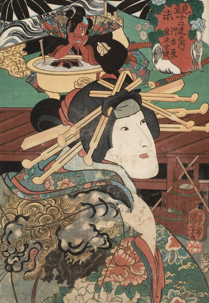 Tresnitt av Utagawa Kuniyoshi