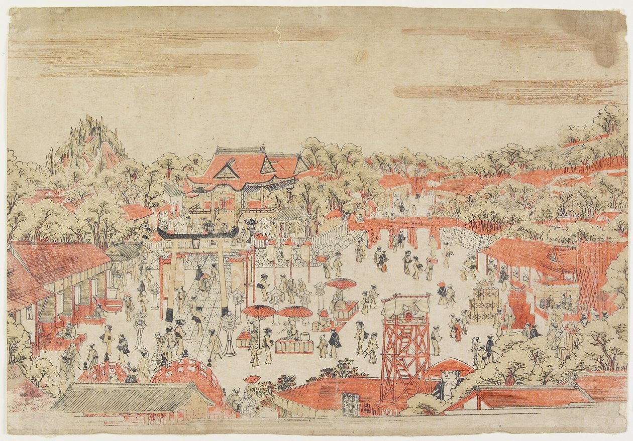 (Scene in a Shrine Ground), ca. 1764-1782 av Utagawa Toyoharu