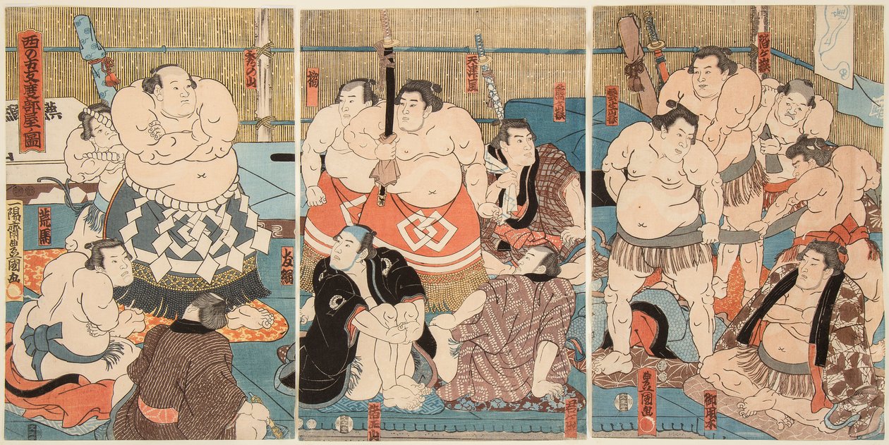Liten m felt t s ut rs ky rombilde t Hideyama. Kunisada Utagawa (1786–1865) av Utagawa Kunisada