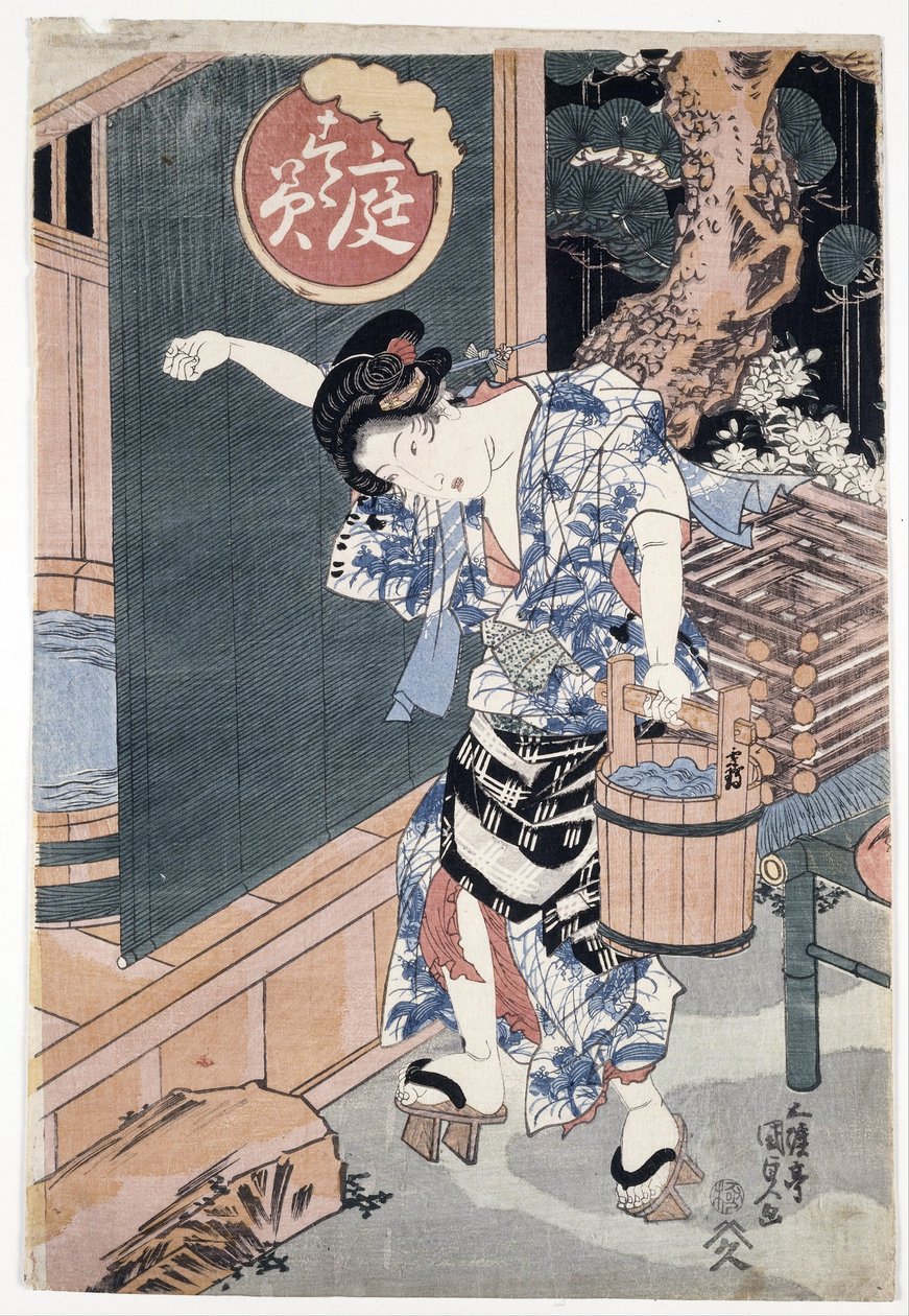 Hagebadekaret av Kunisada (Toyokuni III), Utagawa (1786-1865) av Utagawa Kunisada