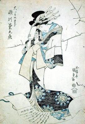Portrett av en dame (treblokktrykk) av Utagawa Kunisada