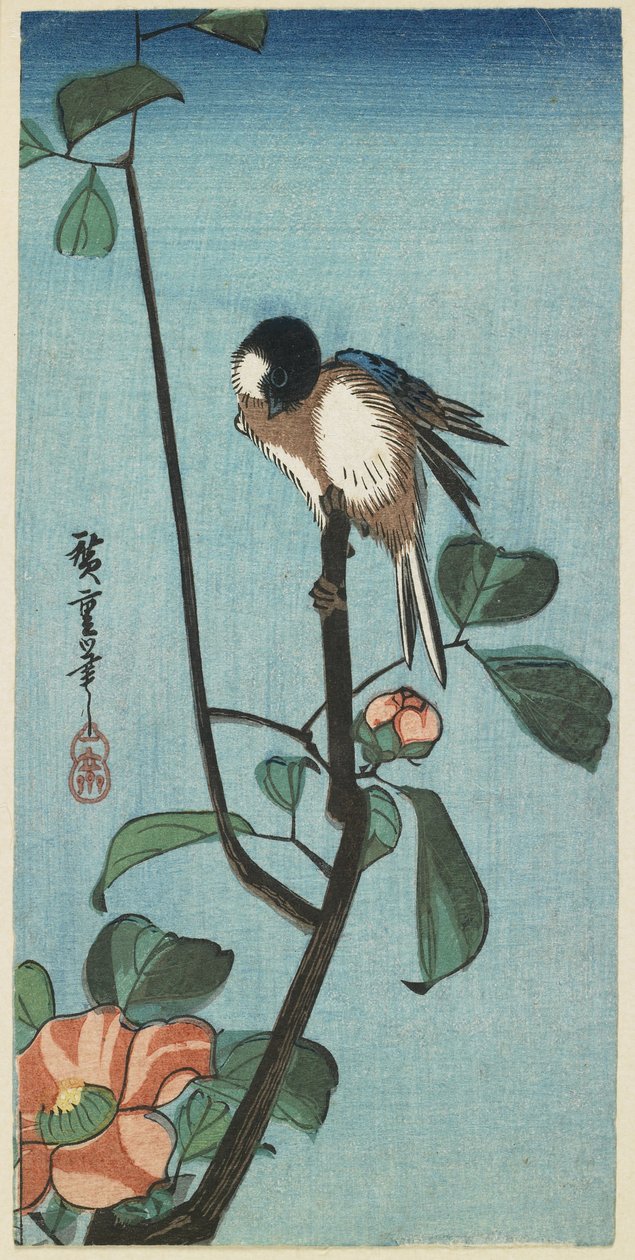 (Meiser på Camelia), 1830-1858 av Utagawa Hiroshige