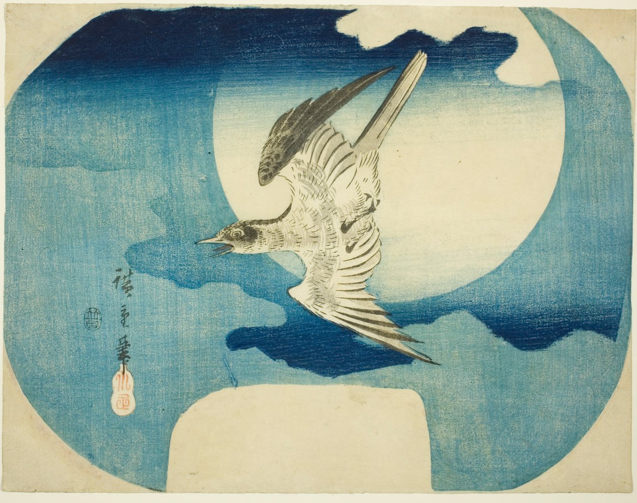 En gjøk mot månen av Utagawa Hiroshige