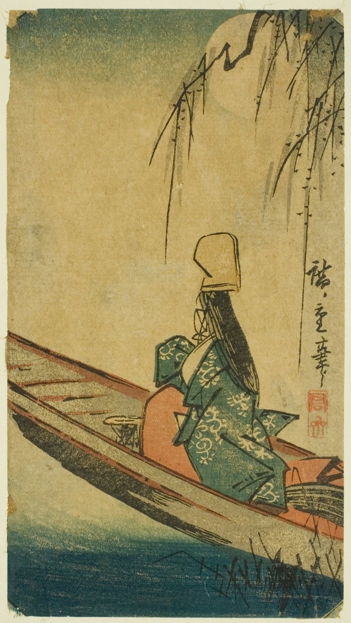 Asazuma båt av Utagawa Hiroshige