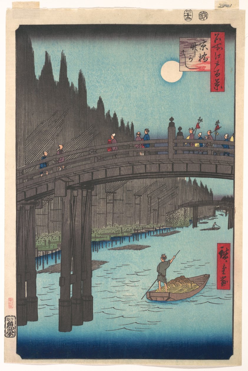 Bambusmarked ved Hovedstadsbroen av Utagawa Hiroshige