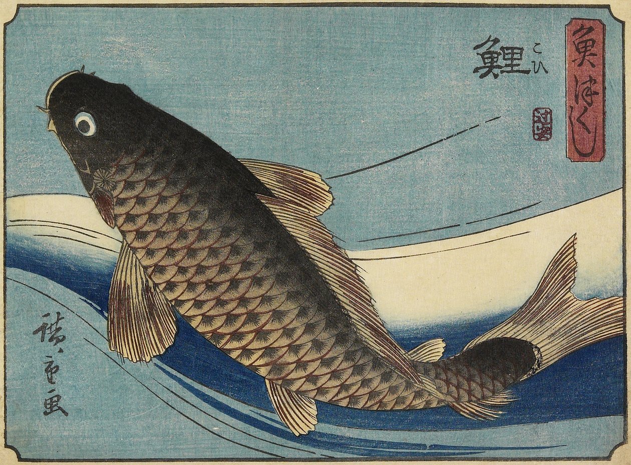 Karpe, 1830-1844 av Utagawa Hiroshige