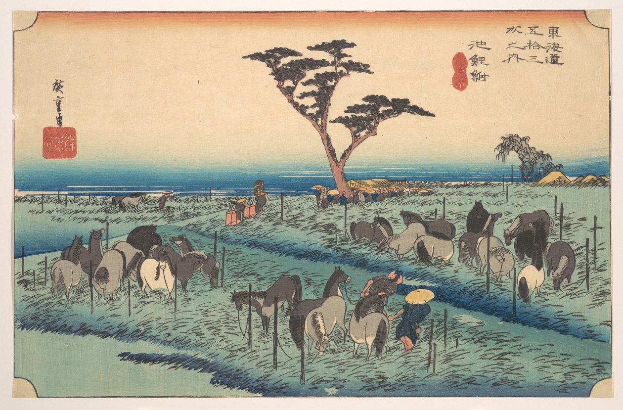 Chiriu, stasjon nr. 40 av Utagawa Hiroshige