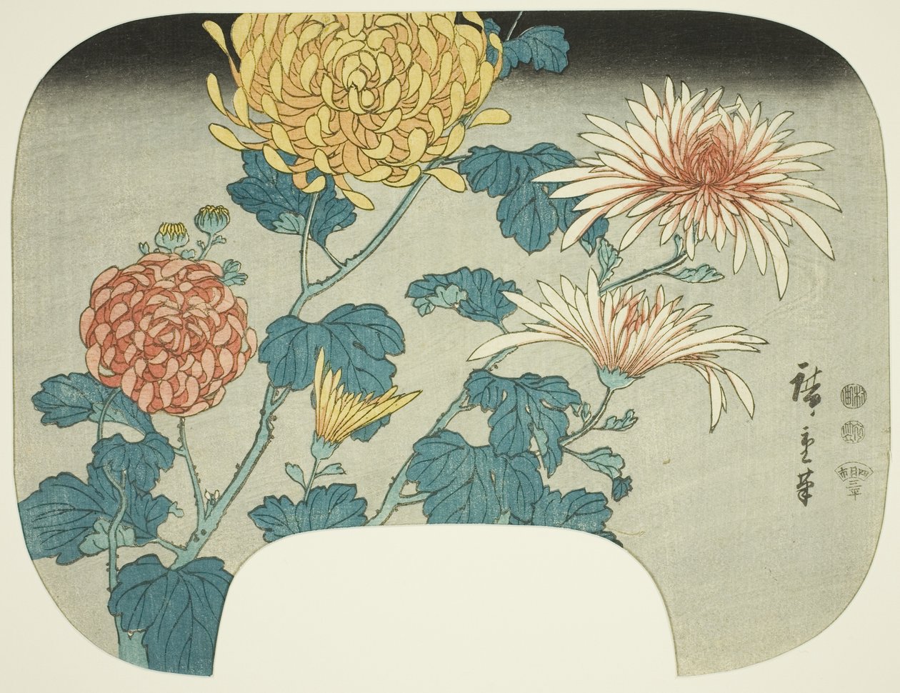Krysantemum av Utagawa Hiroshige