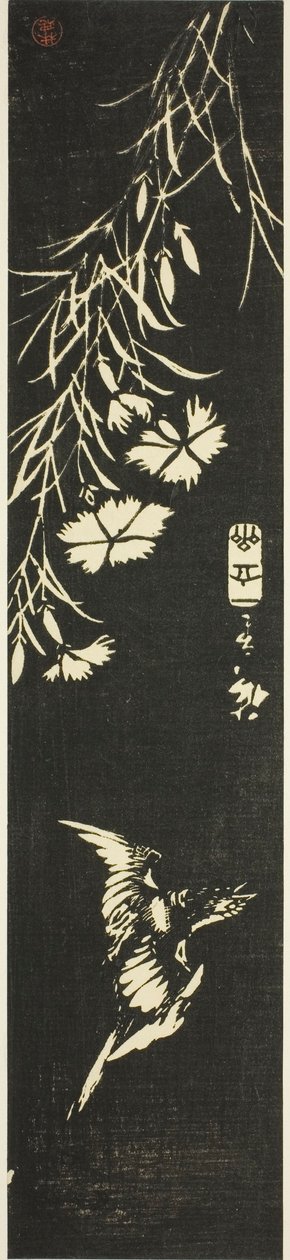 Gjøk og rosa av Utagawa Hiroshige