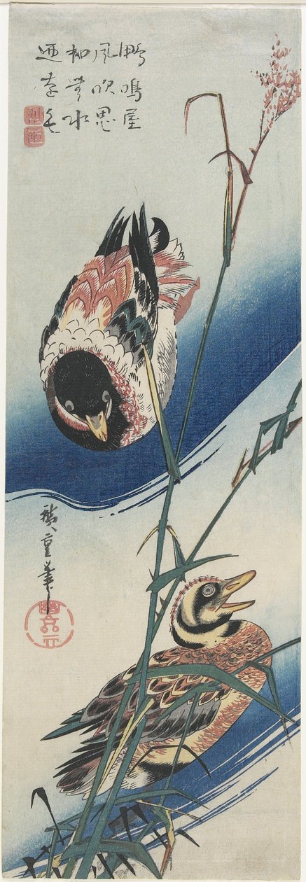 Ender og rør, 1834-1839 av Utagawa Hiroshige