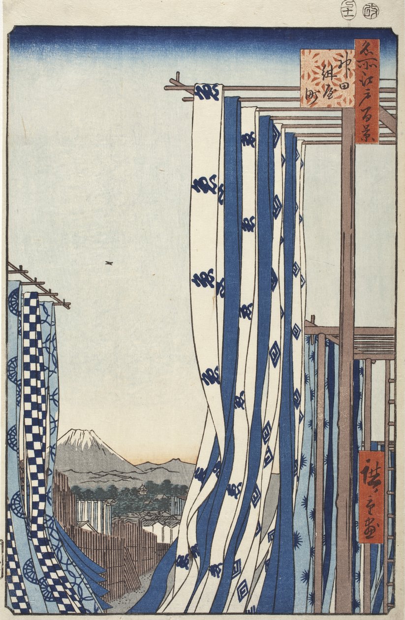 Fargernes kvarter, Kanda av Utagawa Hiroshige