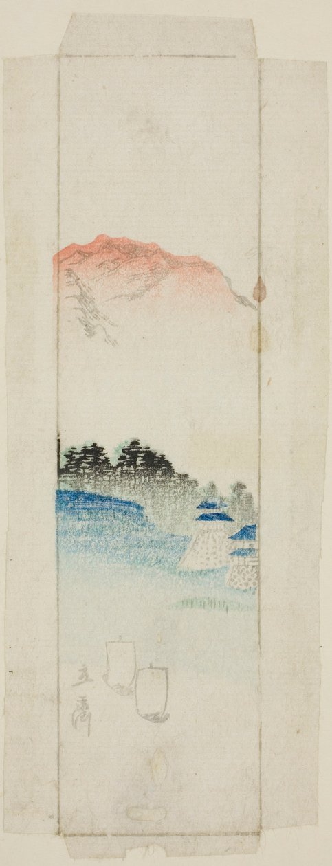 Konvolutt med landskap av Utagawa Hiroshige