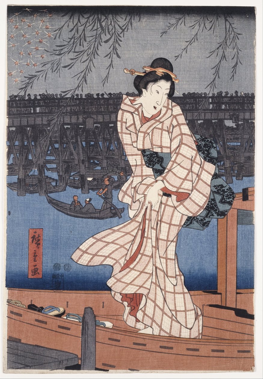 Kveld ved Sumida-elven av Utagawa Hiroshige