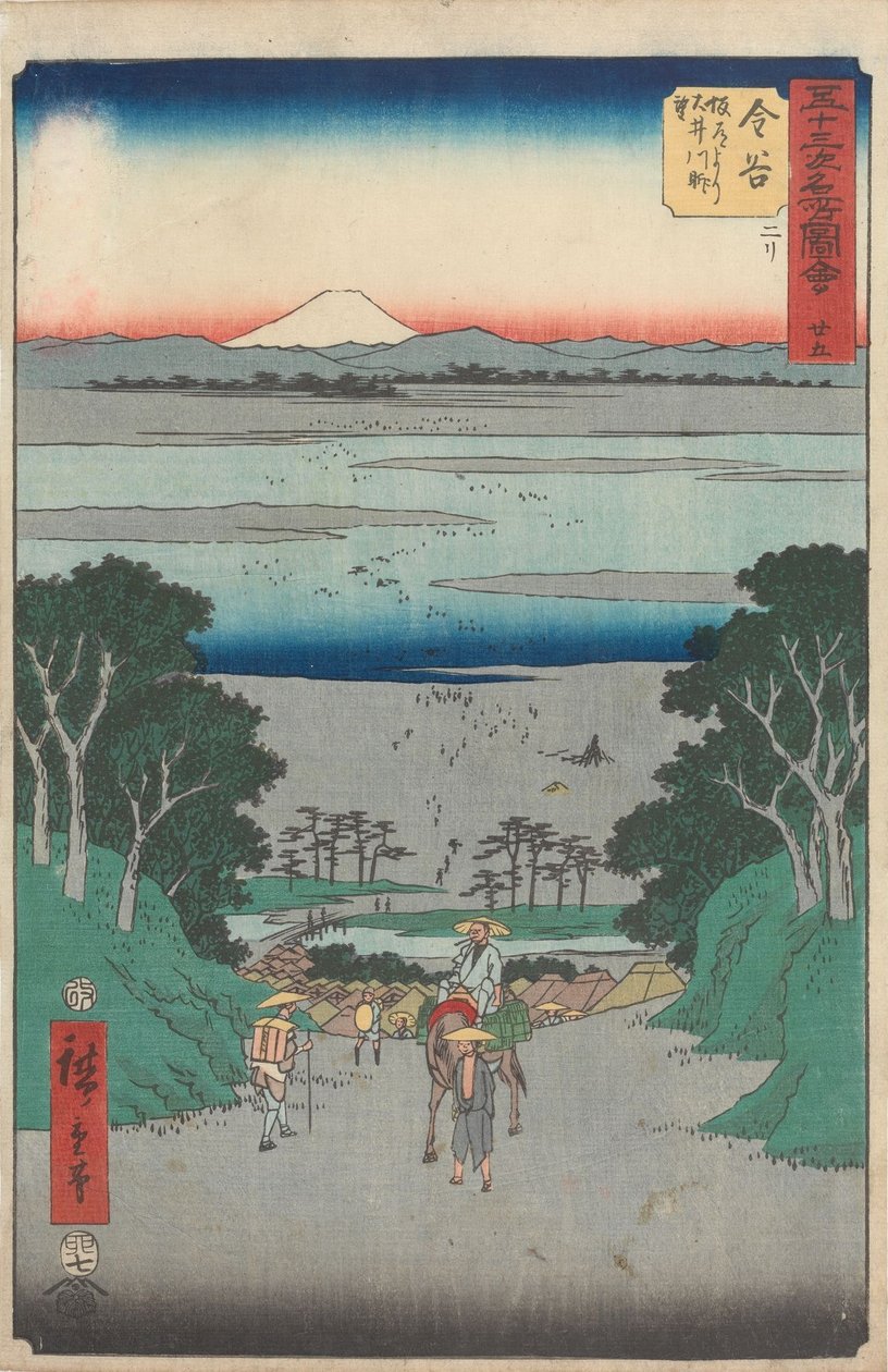 Berømte severdigheter ved de femtitre stasjonene av Utagawa Hiroshige