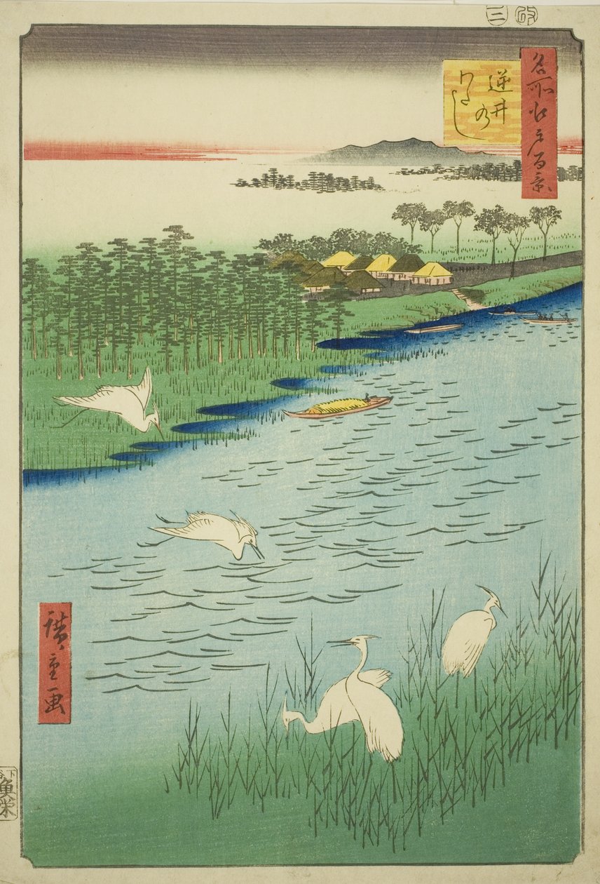 F ry C Rossing at Sakai (Me of Sakai), fra Te-seriens ``Ridge for the ridges of the web s Views of Edo (Etthundre berømte utsikter over Edo)