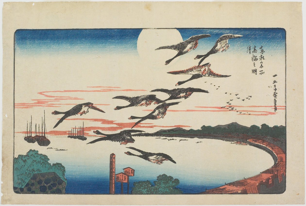 Fullmåne over Takanawa av Utagawa Hiroshige