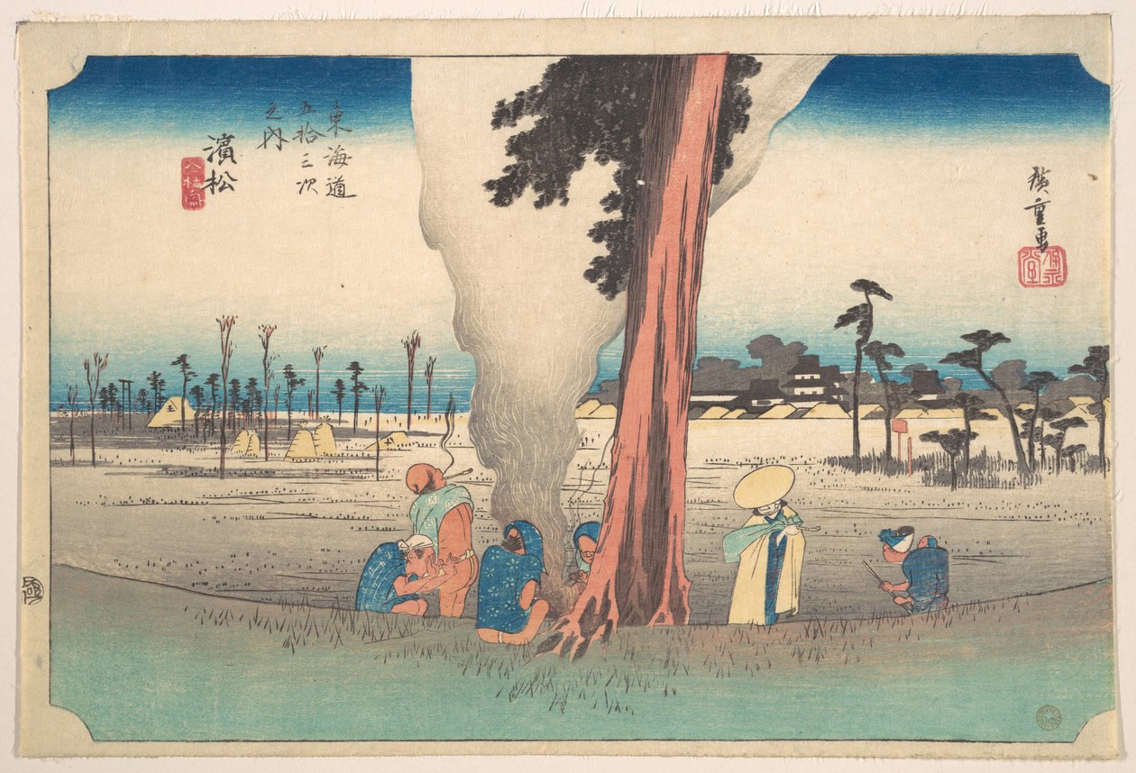 Hamamatsu, utsikt over Toko av Utagawa Hiroshige