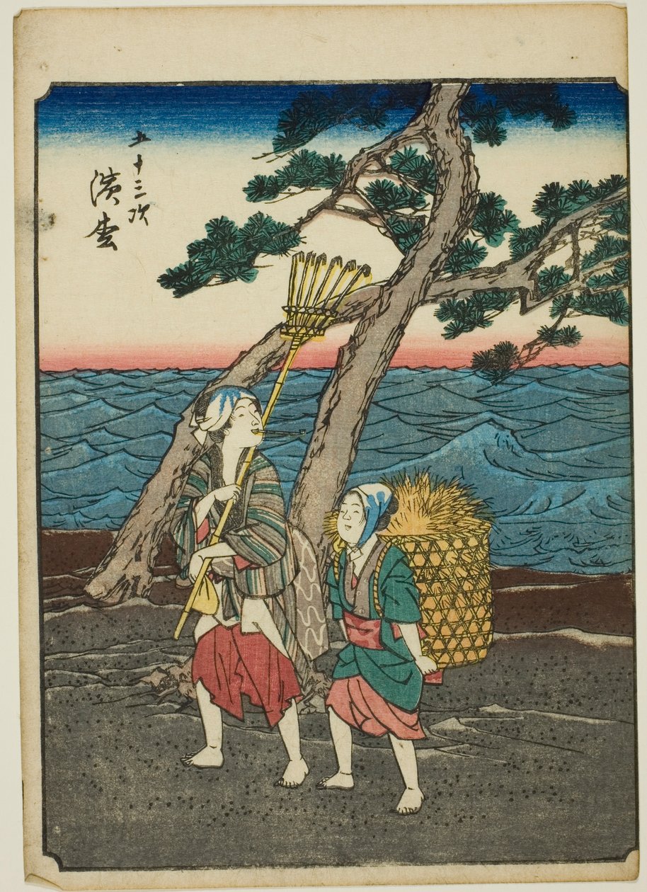 Hamamatsu, fra seriens "fifty-three S tachi-lyd s "of te urbanity" (Goshuyama neste) ) av Utagawa Hiroshige