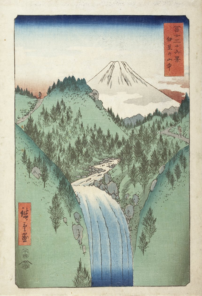 I fjellene i Izu-provinsen av Utagawa Hiroshige