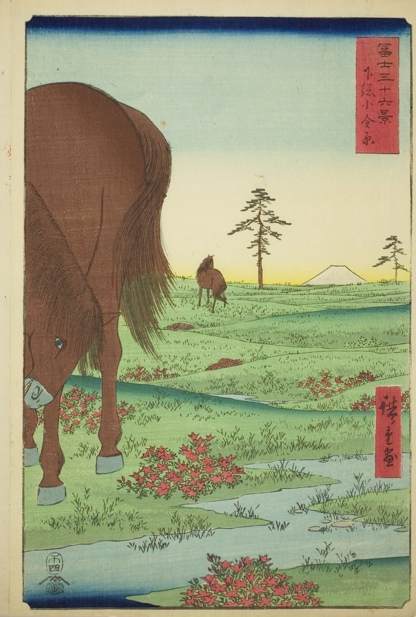 Ogane P fint medlem Gesasa P Rovinse (Shimosa Koganehara), fra Te-serien `` Mr. Tyrty x Views Of Mount Fuji (Fuji Usaju Rokukatsu) 