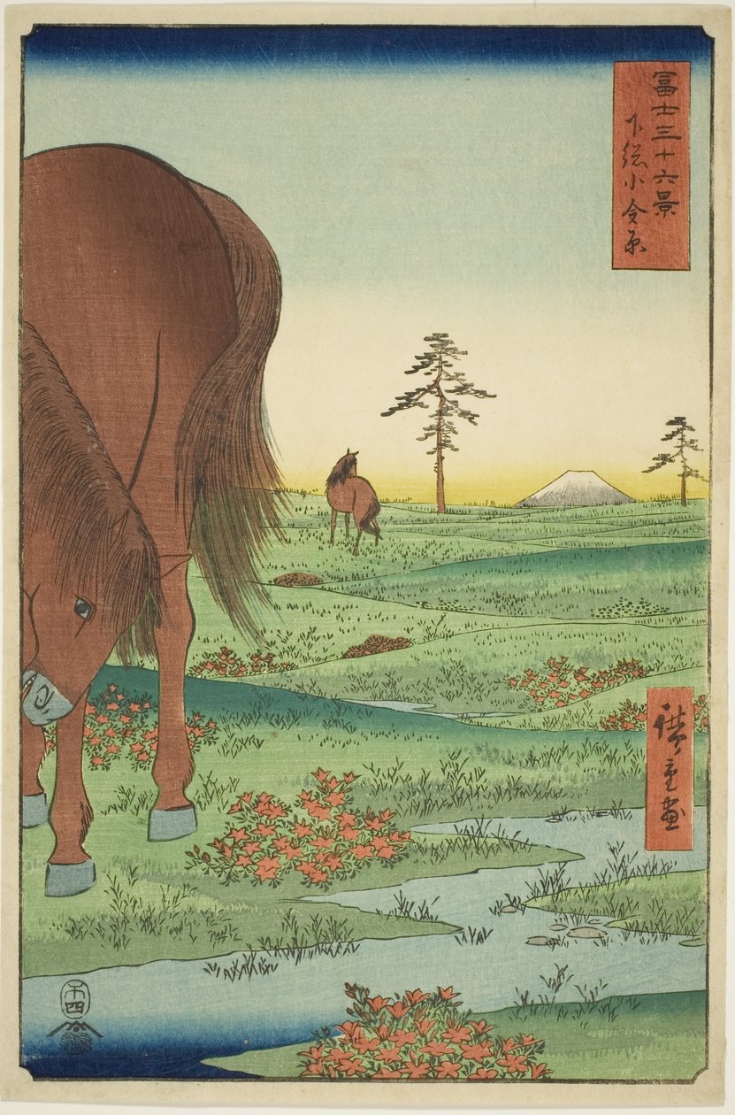 Ogane P fint medlem Gesasa P Rovinse (Shimosa Koganehara), fra Te-serien `` Mr. Tyrty x Views Of Mount Fuji (Fuji Usaju Rokukatsu) 