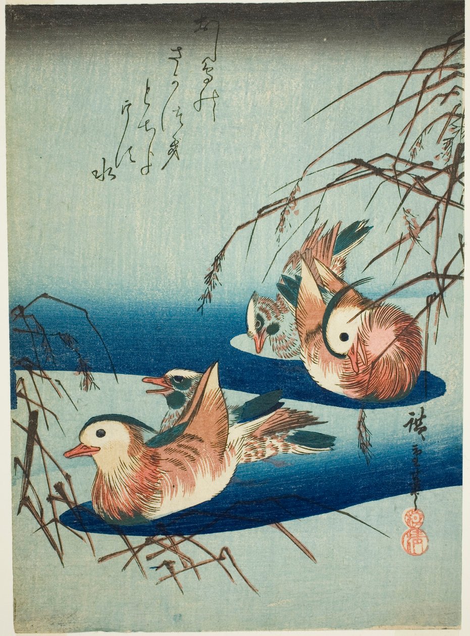 Mandarin ender av Utagawa Hiroshige