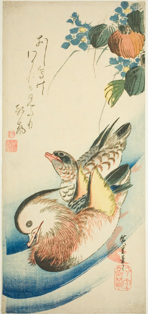 Mandarin ender av Utagawa Hiroshige