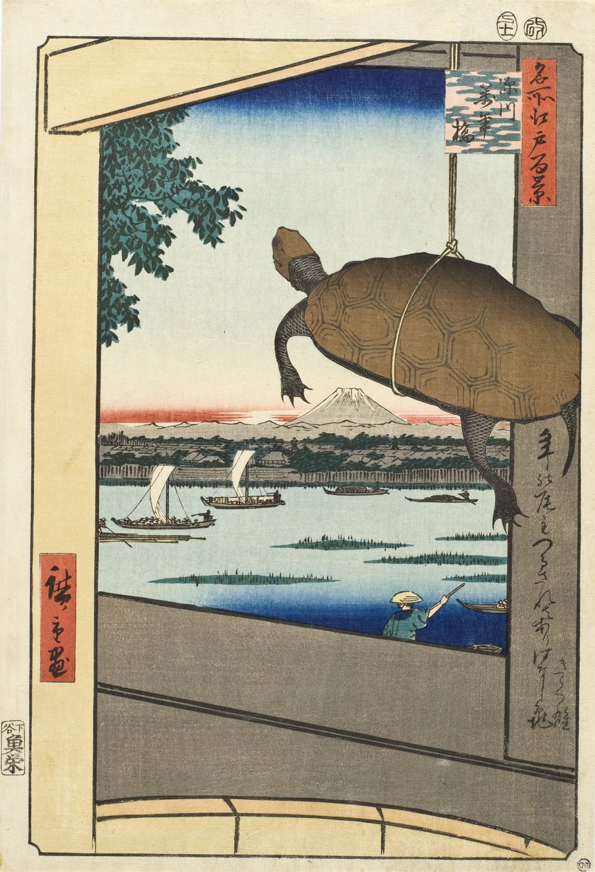 Mannen-broen, Fukagawa av Utagawa Hiroshige