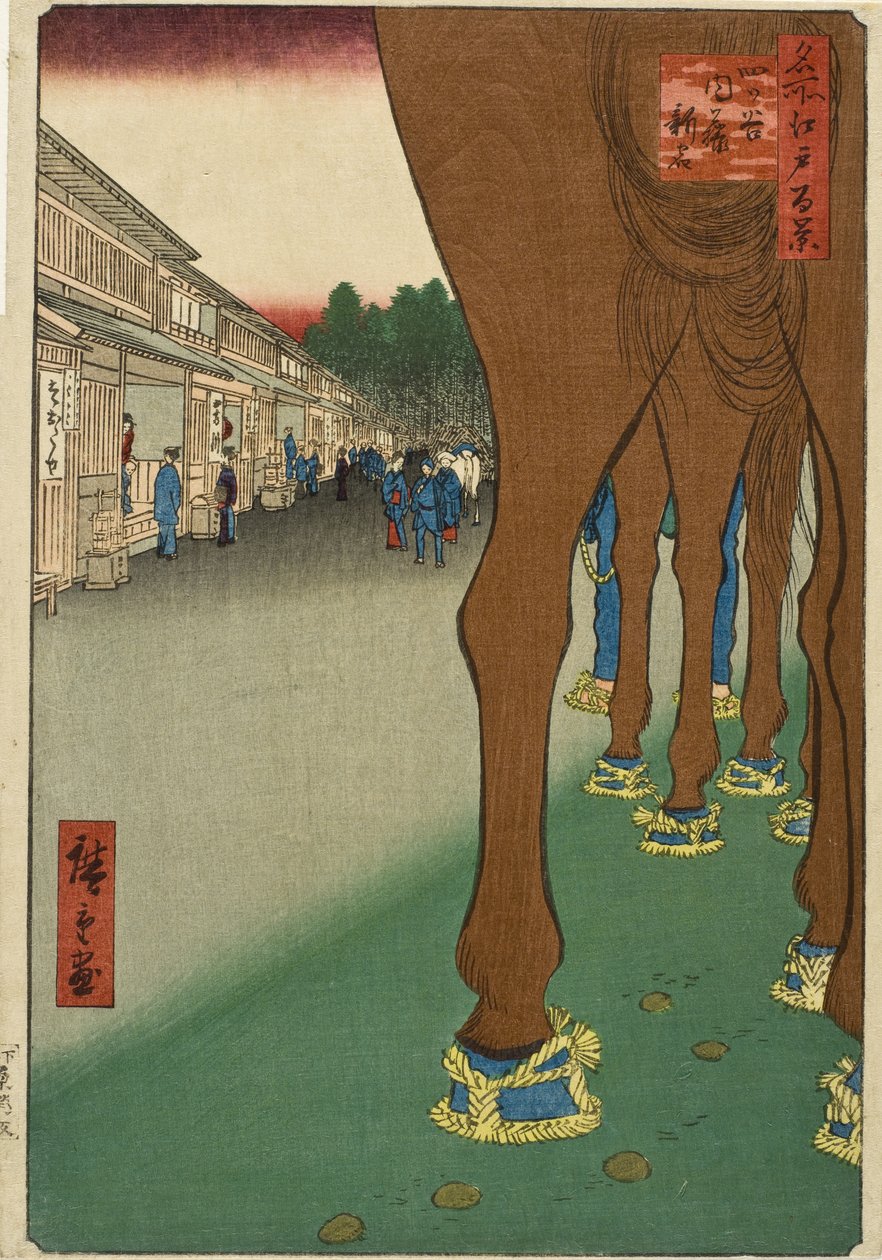 Naitō Shinjuku, Yotsuya av Utagawa Hiroshige