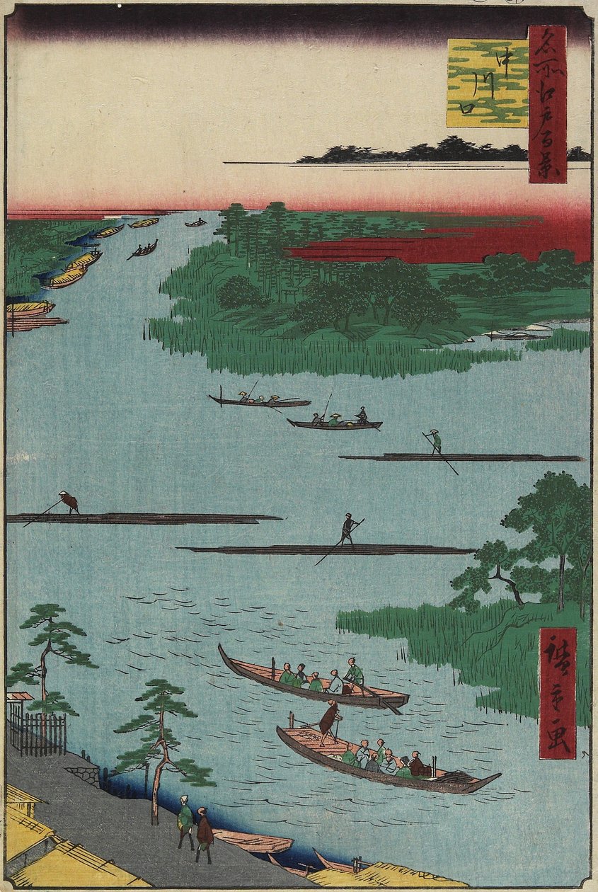 Nakagawa River Mouth, mars 1857 av Utagawa Hiroshige