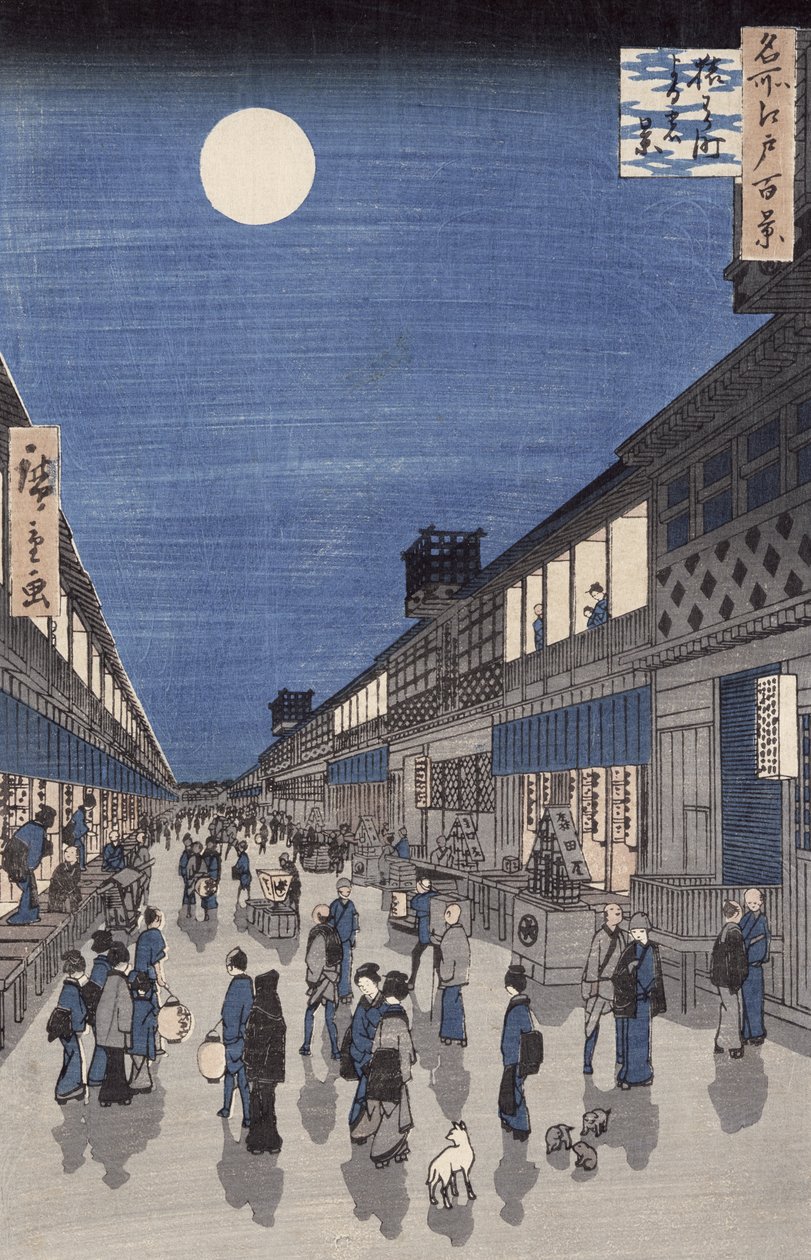 Nattutsikt over Saruwaka Street, fra 