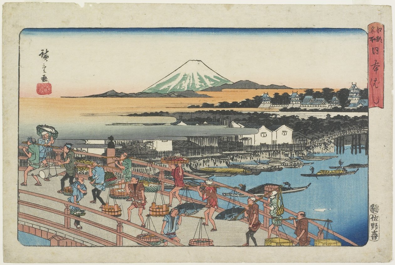 Japan Bashi B av Utagawa Hiroshige