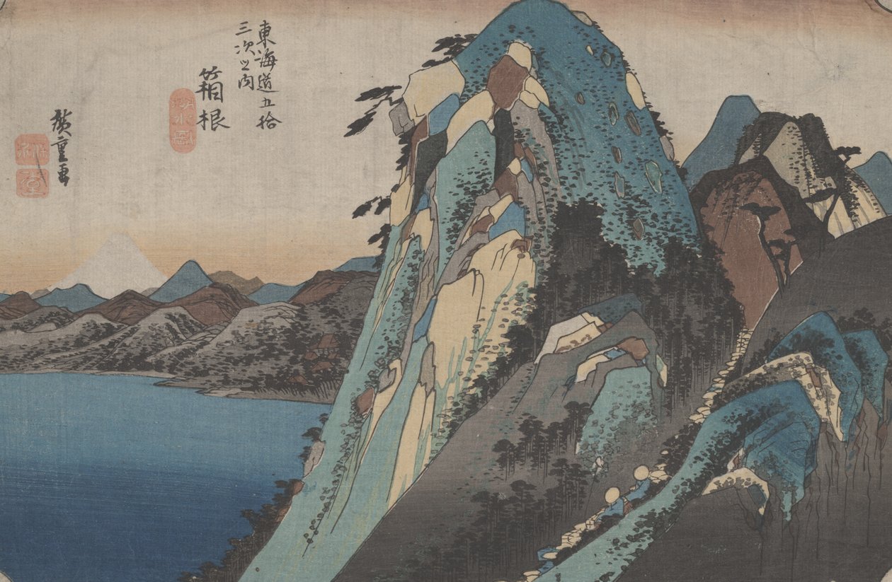 Nr. 11 'Hakone' fra 53 stasjoner i Tokaido, ca. 1833 av Utagawa Hiroshige