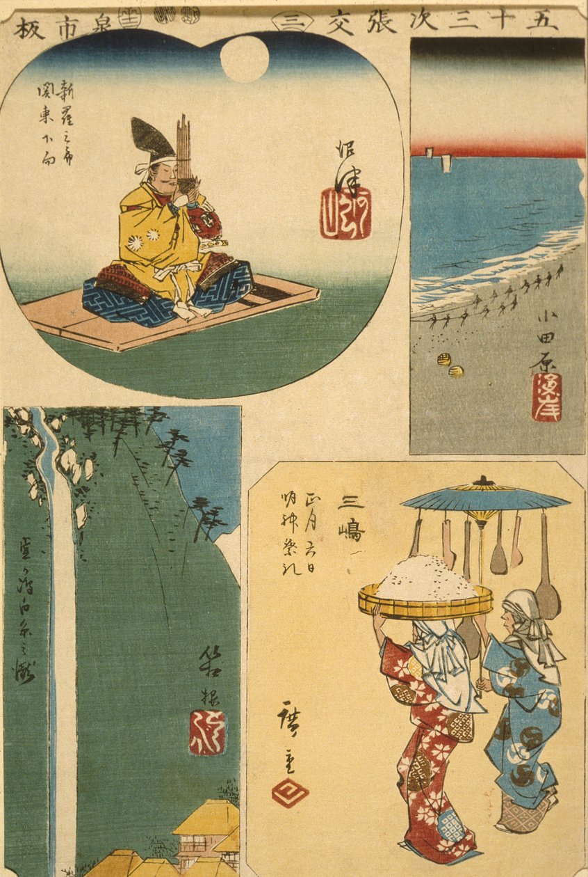 Numazu, Odawara, Mishima og Hakone av Utagawa Hiroshige