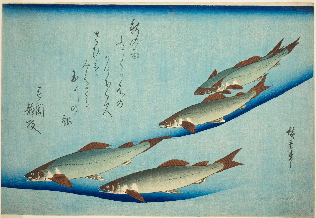 Elveørret av Utagawa Hiroshige