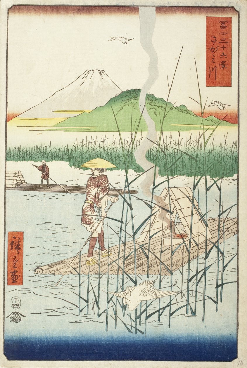 Sagami-elven av Utagawa Hiroshige