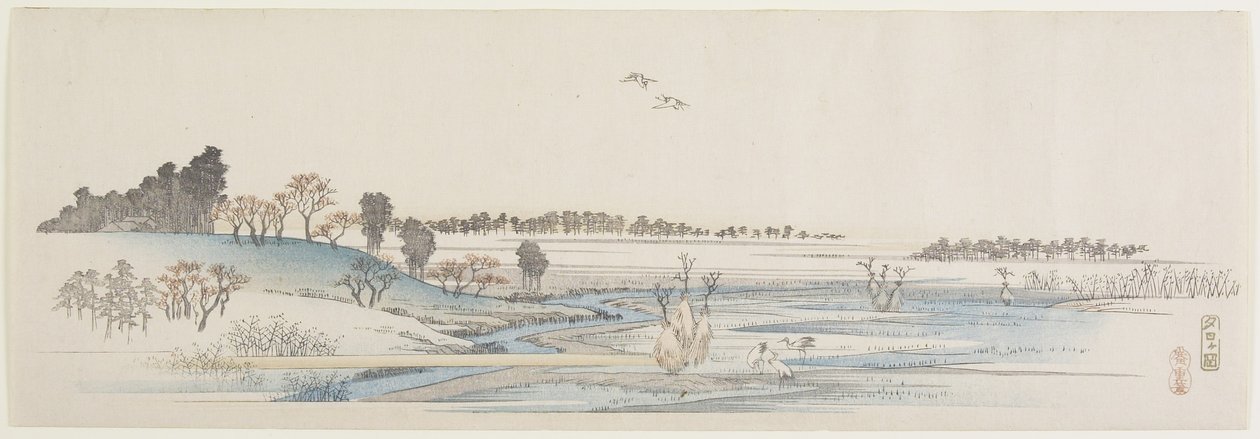 Sunset Hill, 1837-1844 av Utagawa Hiroshige