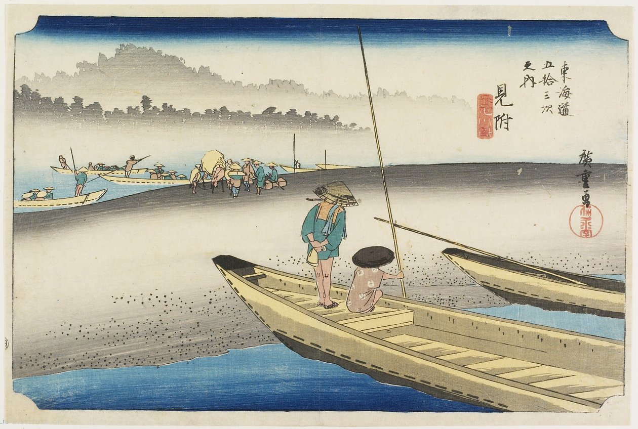 Tenryu_Rier ゔ ee w, funnet, ca. 1833 av Utagawa Hiroshige