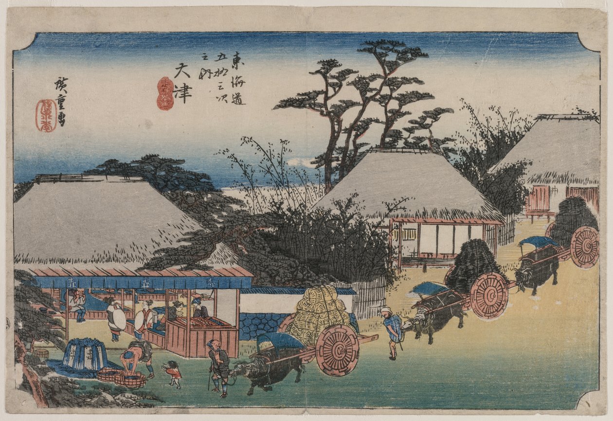 De femtitre stasjonene til Tokaido: Otsu av Utagawa Hiroshige