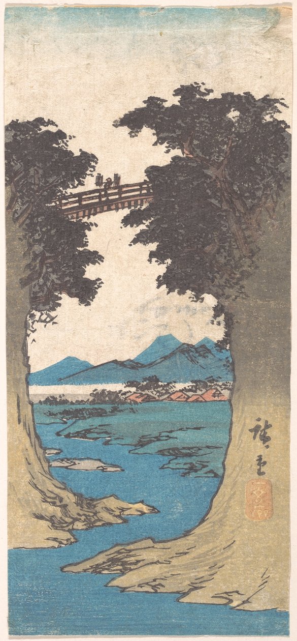 Apebroen av Utagawa Hiroshige