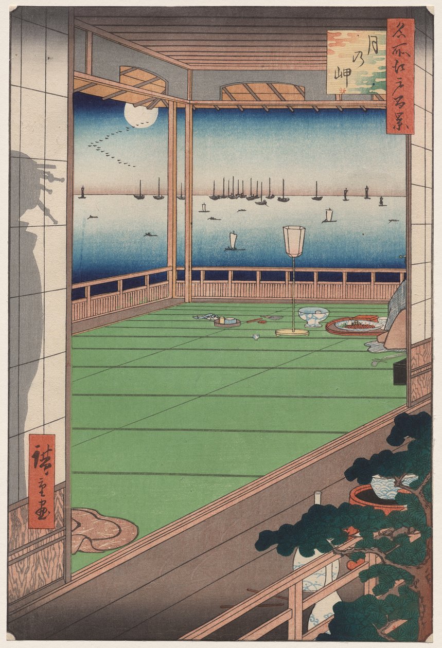 «Måneskue-neset», fra *Hundre utsikter over berømte steder i Edo* av Utagawa Hiroshige
