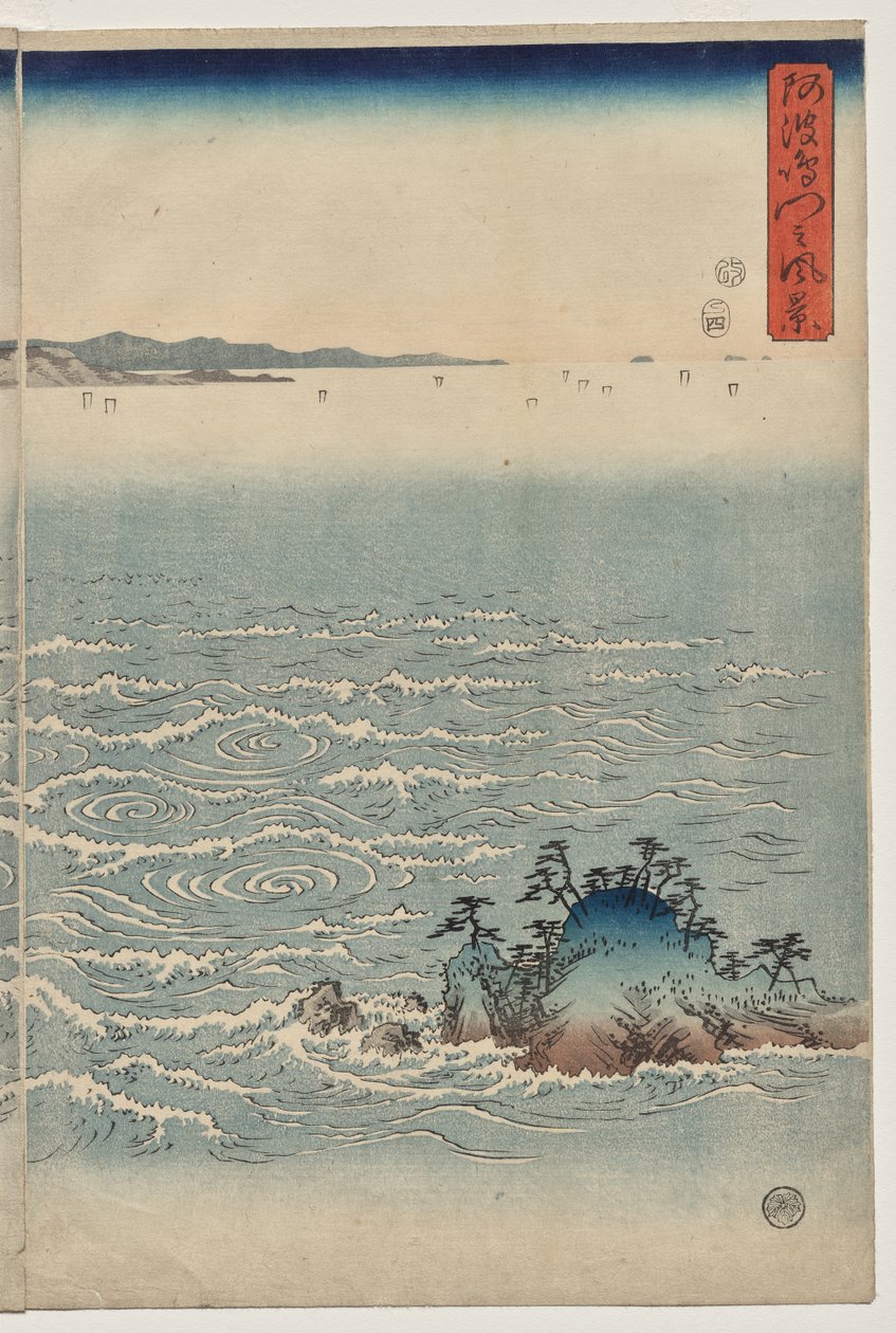 The Whirlpools of Awa av Utagawa Hiroshige
