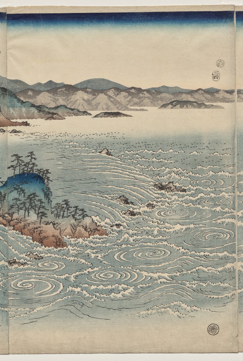 The Whirlpools of Awa av Utagawa Hiroshige